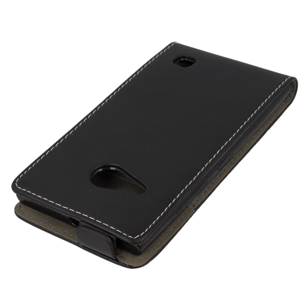 Pokrowiec z klapk na magnes Prestige Slim Flexi czarny NOKIA Lumia 735 / 5