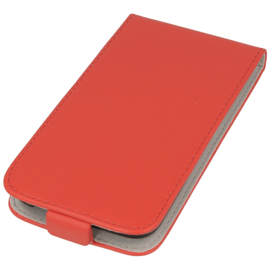 Pokrowiec z klapk na magnes Prestige Slim Flexi czerwony HTC Desire 510