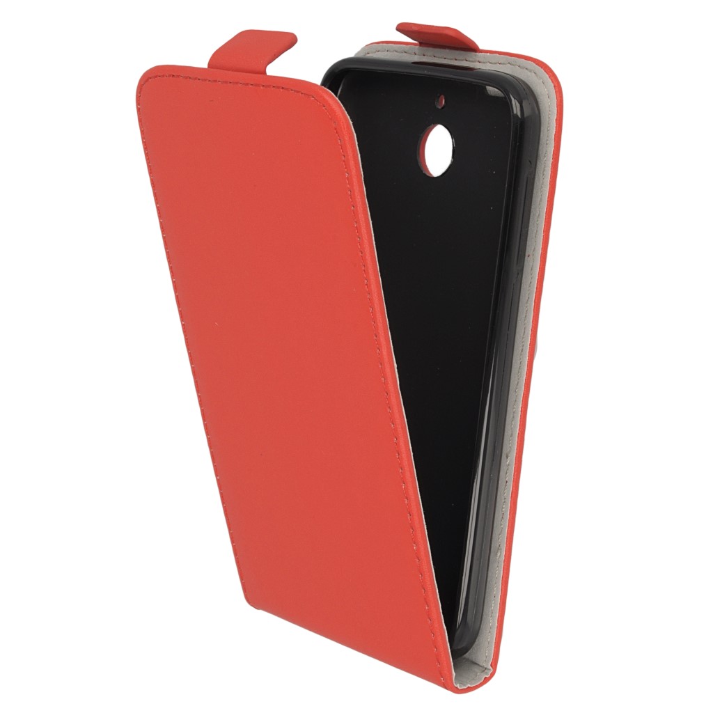 Pokrowiec z klapk na magnes Prestige Slim Flexi czerwony HTC One E8 / 3