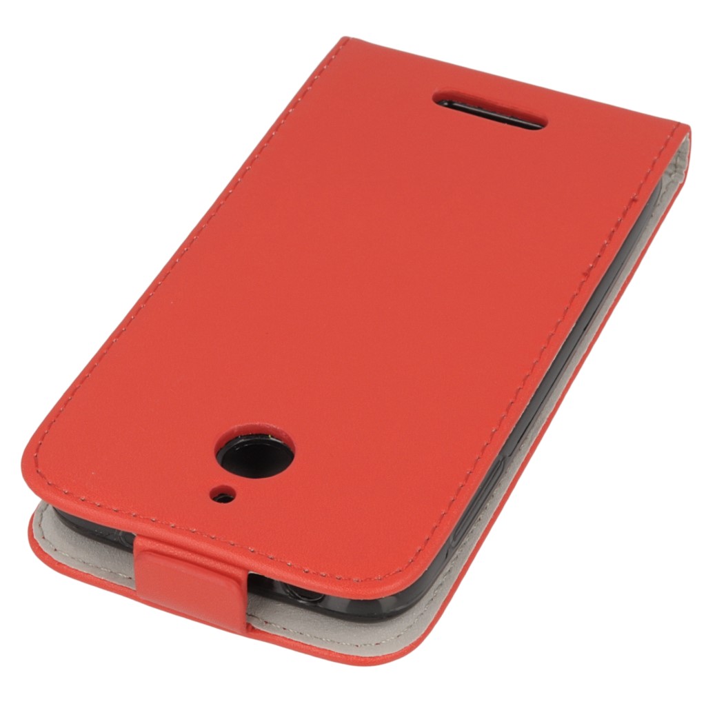 Pokrowiec z klapk na magnes Prestige Slim Flexi czerwony HTC Desire 510 / 4