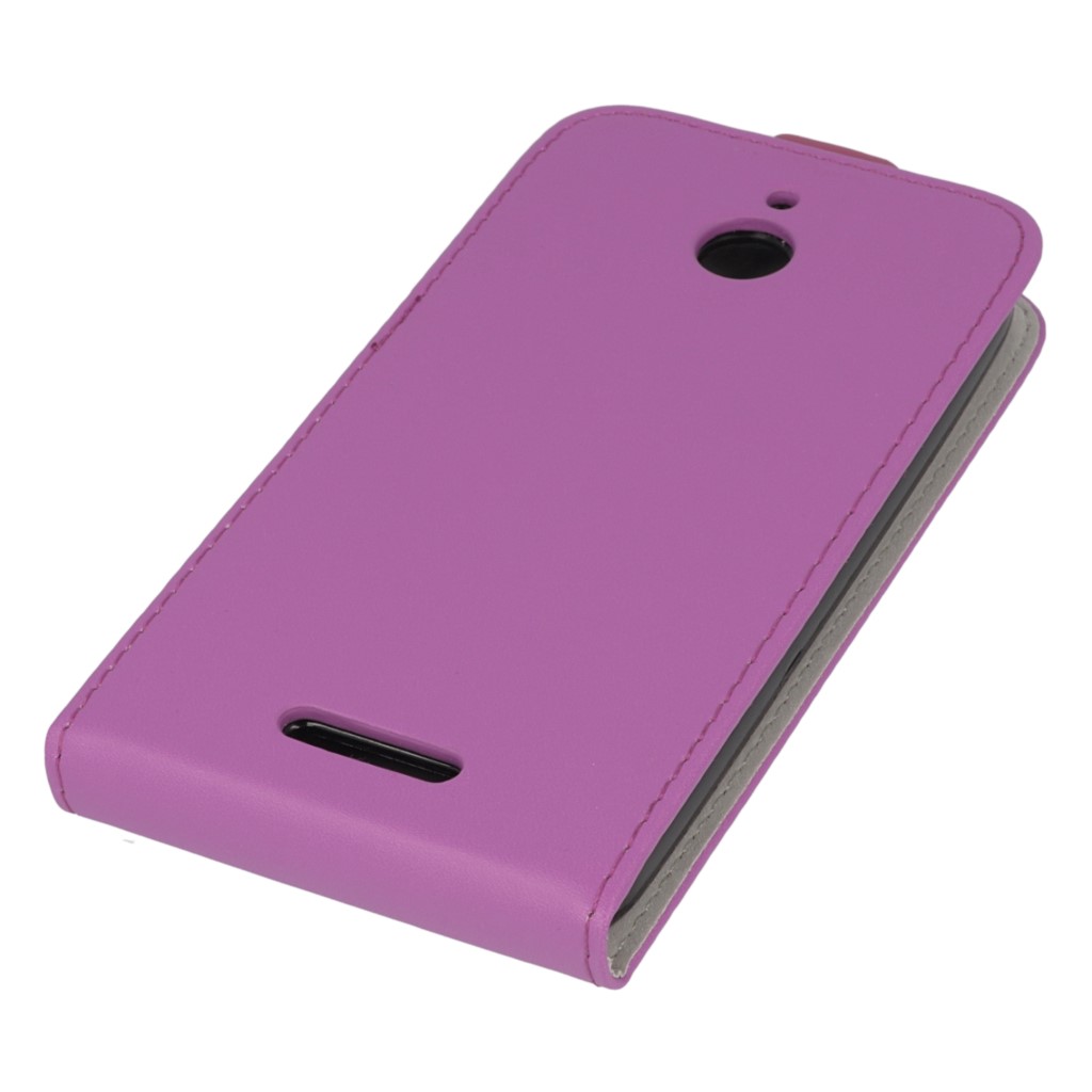 Pokrowiec z klapk na magnes Prestige Slim Flexi fioletowy HTC One E8 / 4