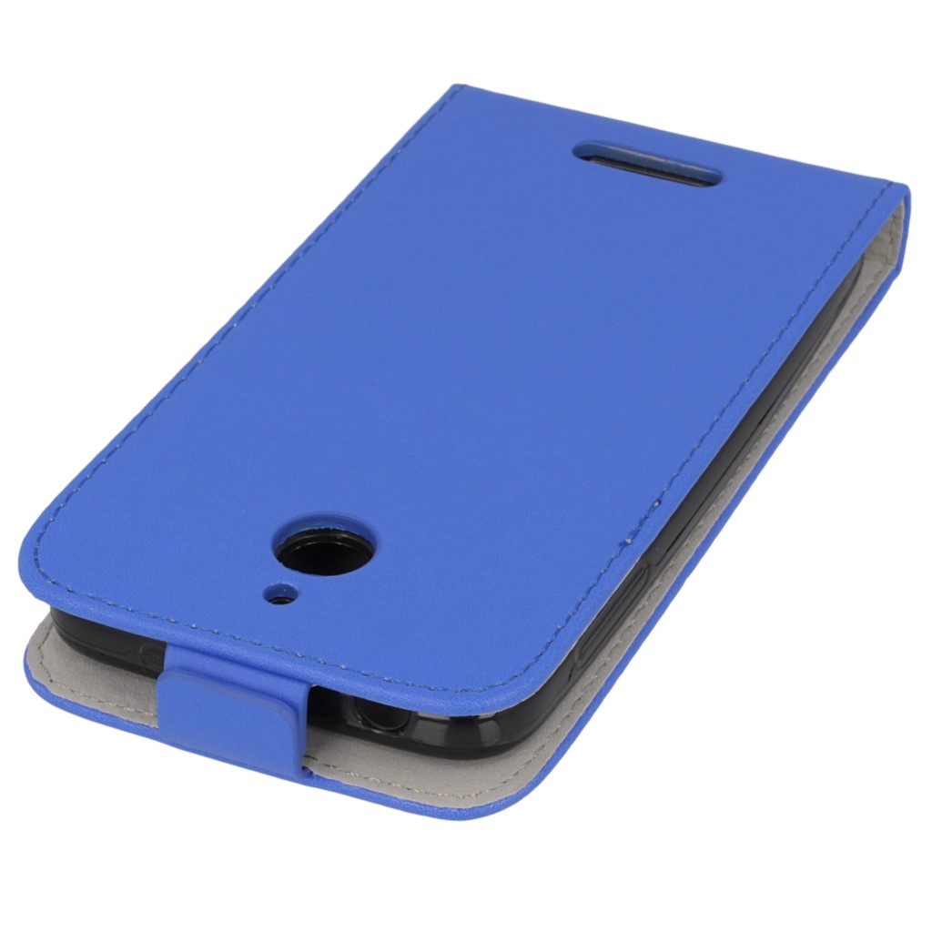 Pokrowiec z klapk na magnes Prestige Slim Flexi  niebieski HTC One E8 / 5