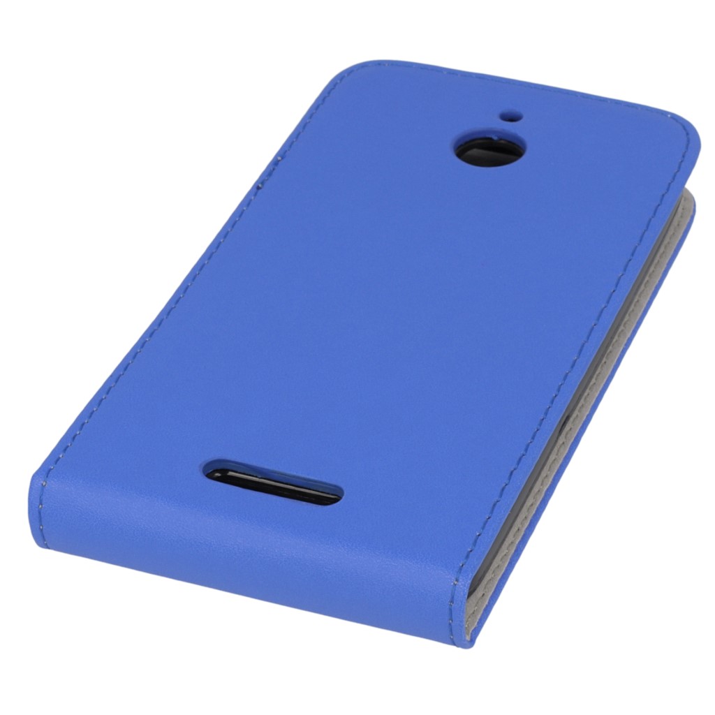 Pokrowiec z klapk na magnes Prestige Slim Flexi  niebieski HTC One E8 / 6