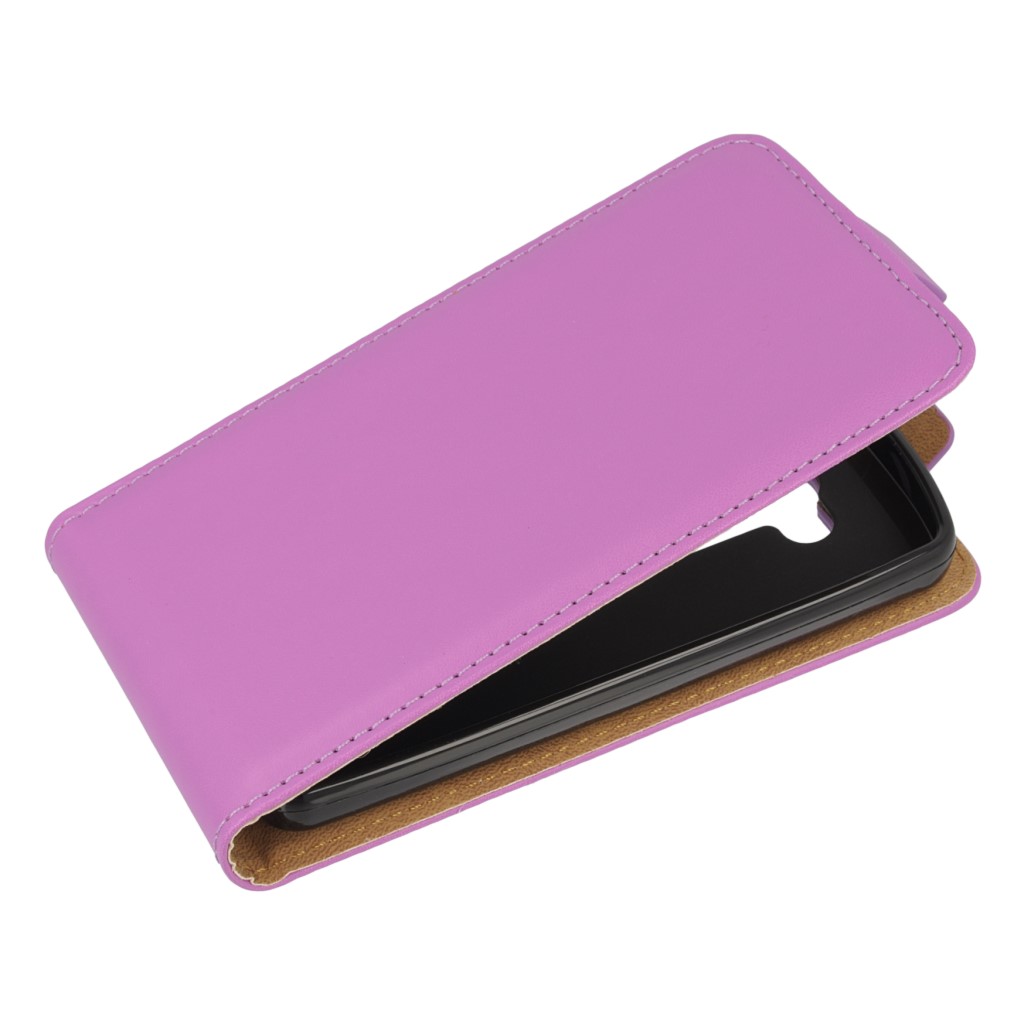Pokrowiec z klapk na magnes Prestige Slim Flexi fioletowy LG G2 Mini / 3