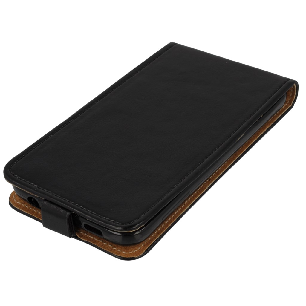 Pokrowiec z klapk na magnes Prestige Slim Flexi czarny SAMSUNG Galaxy S5 Neo / 4
