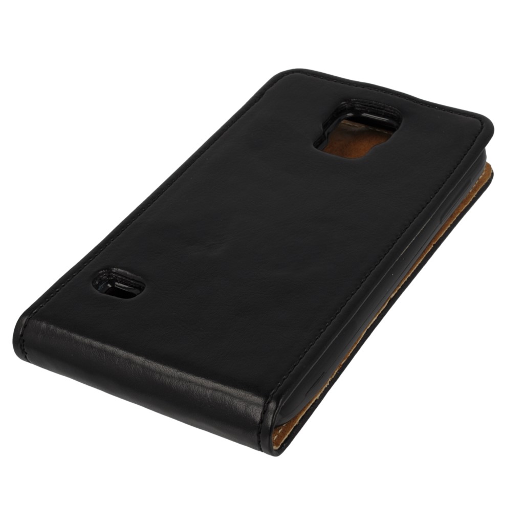 Pokrowiec z klapk na magnes Prestige Slim Flexi czarny SAMSUNG Galaxy S5 Neo / 6