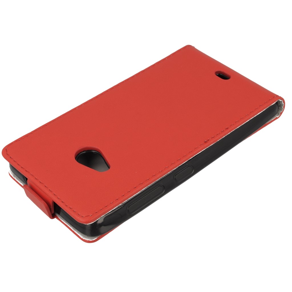Pokrowiec z klapk na magnes Prestige Slim Flexi czerwony NOKIA Lumia 530 / 4