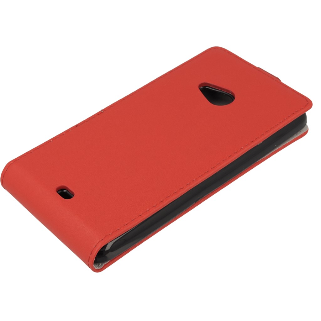 Pokrowiec z klapk na magnes Prestige Slim Flexi czerwony NOKIA Lumia 735 / 3