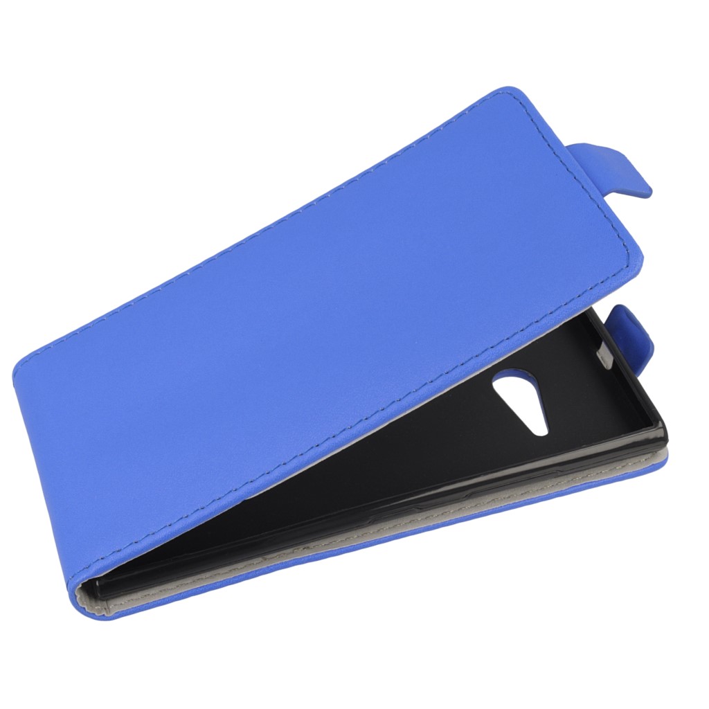 Pokrowiec z klapk na magnes Prestige Slim Flexi  niebieski NOKIA Lumia 730 / 2