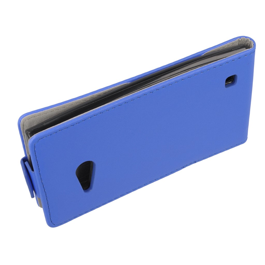 Pokrowiec z klapk na magnes Prestige Slim Flexi  niebieski NOKIA Lumia 730 / 8