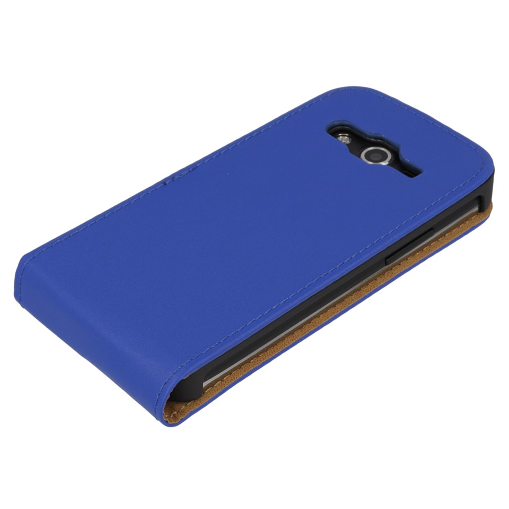Pokrowiec z klapk na magnes Prestige Slim niebieski SAMSUNG Galaxy Core LTE / 6