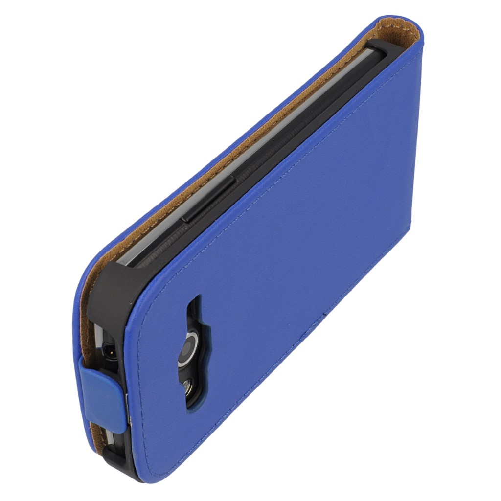 Pokrowiec z klapk na magnes Prestige Slim niebieski SAMSUNG Galaxy Core LTE / 8