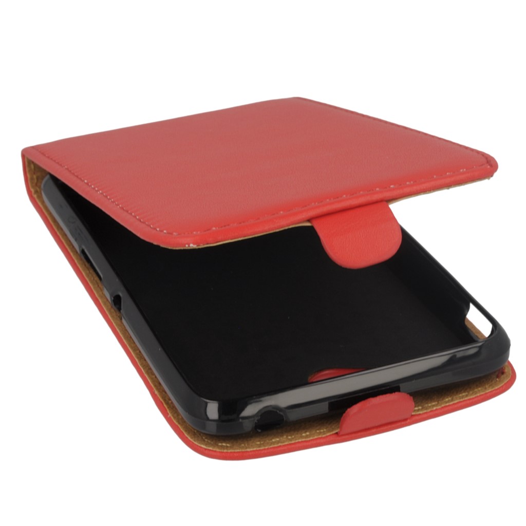 Pokrowiec z klapk na magnes Prestige Slim Flexi czerwony SONY Xperia E4 / 4