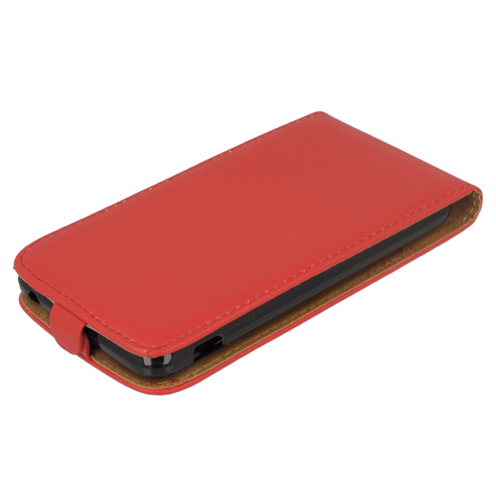 Pokrowiec z klapk na magnes Prestige Slim Flexi czerwony SONY Xperia E4