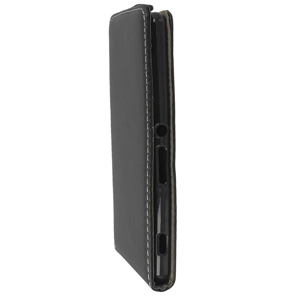 Pokrowiec z klapk na magnes Prestige Slim Flexi czarny SONY Xperia M5 / 6