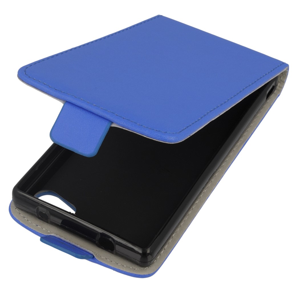 Pokrowiec z klapk na magnes Prestige Slim Flexi niebieski SONY Xperia Z5 Compact