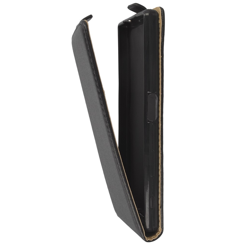 Pokrowiec z klapk na magnes Prestige Slim Flexi czarny SONY Xperia Z5 / 7