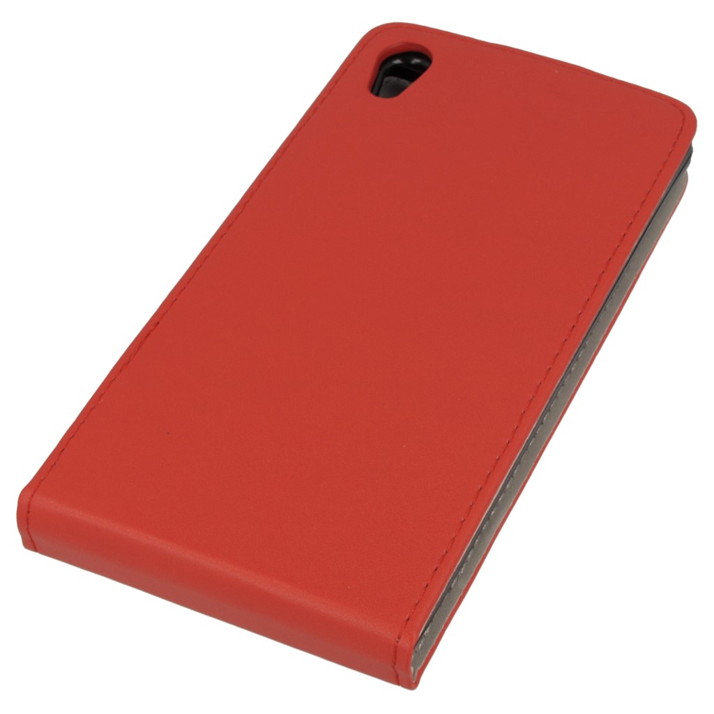 Pokrowiec z klapk na magnes Prestige Slim Flexi czerwony SONY Xperia Z5 / 5