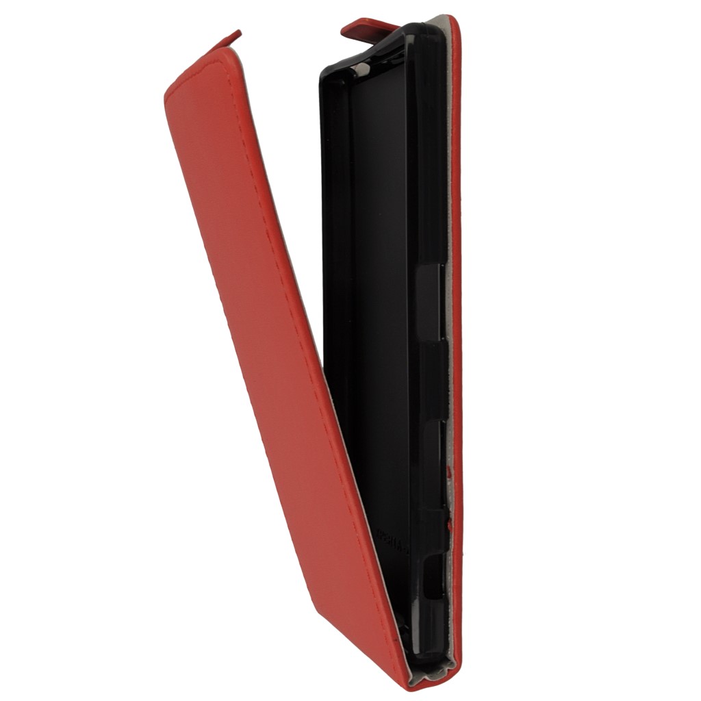 Pokrowiec z klapk na magnes Prestige Slim Flexi czerwony SONY Xperia Z5 / 7