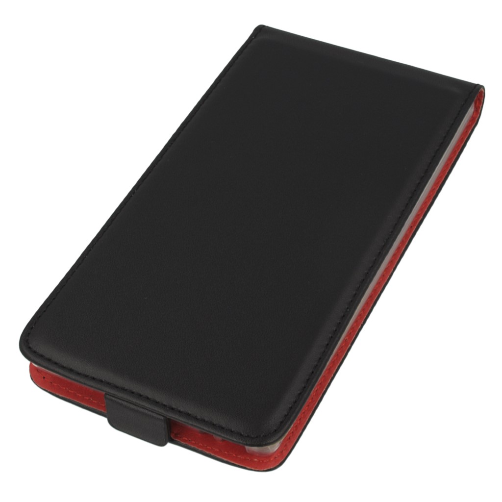 Pokrowiec z klapk na magnes Prestige Slim Flexi czarno-czerwona SONY Xperia Z5 Premium / 2
