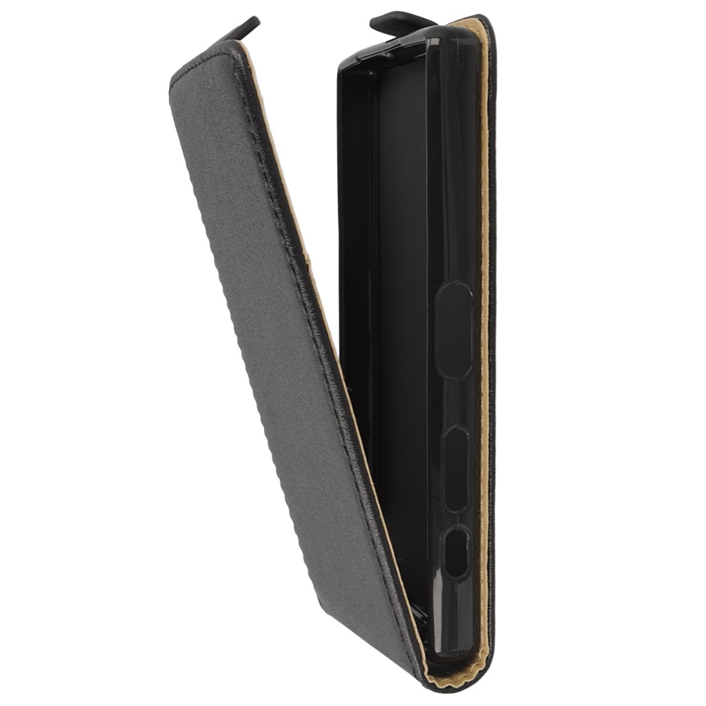 Pokrowiec z klapk na magnes Prestige Slim Flexi czarny SONY Xperia Z5 Compact / 7