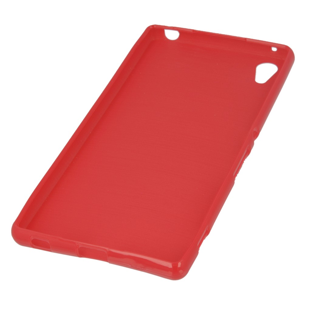 Pokrowiec silikonowe etui BACK CASE czerwone SONY Xperia Z3 plus / 3