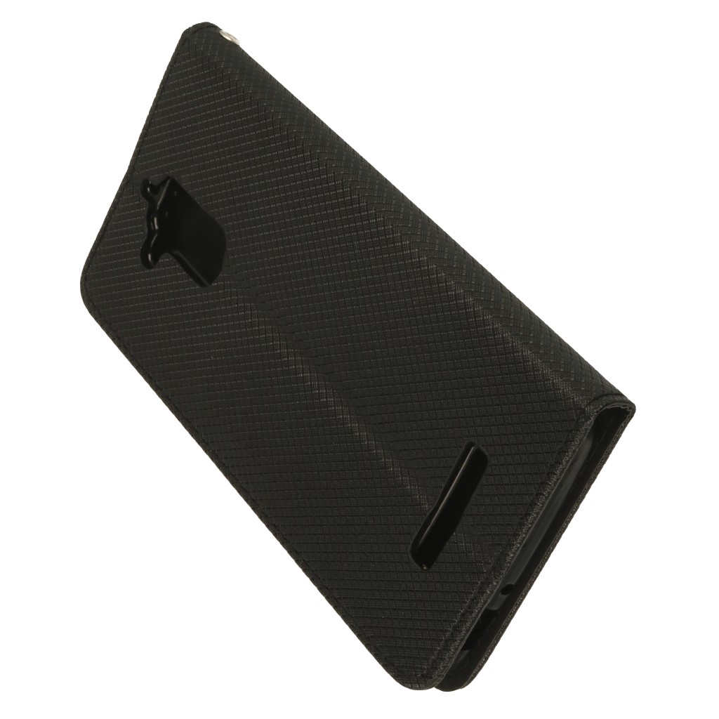 Pokrowiec etui z klapk Magnet Book czarne ASUS Zenfone 3 Max ZC520TL / 3