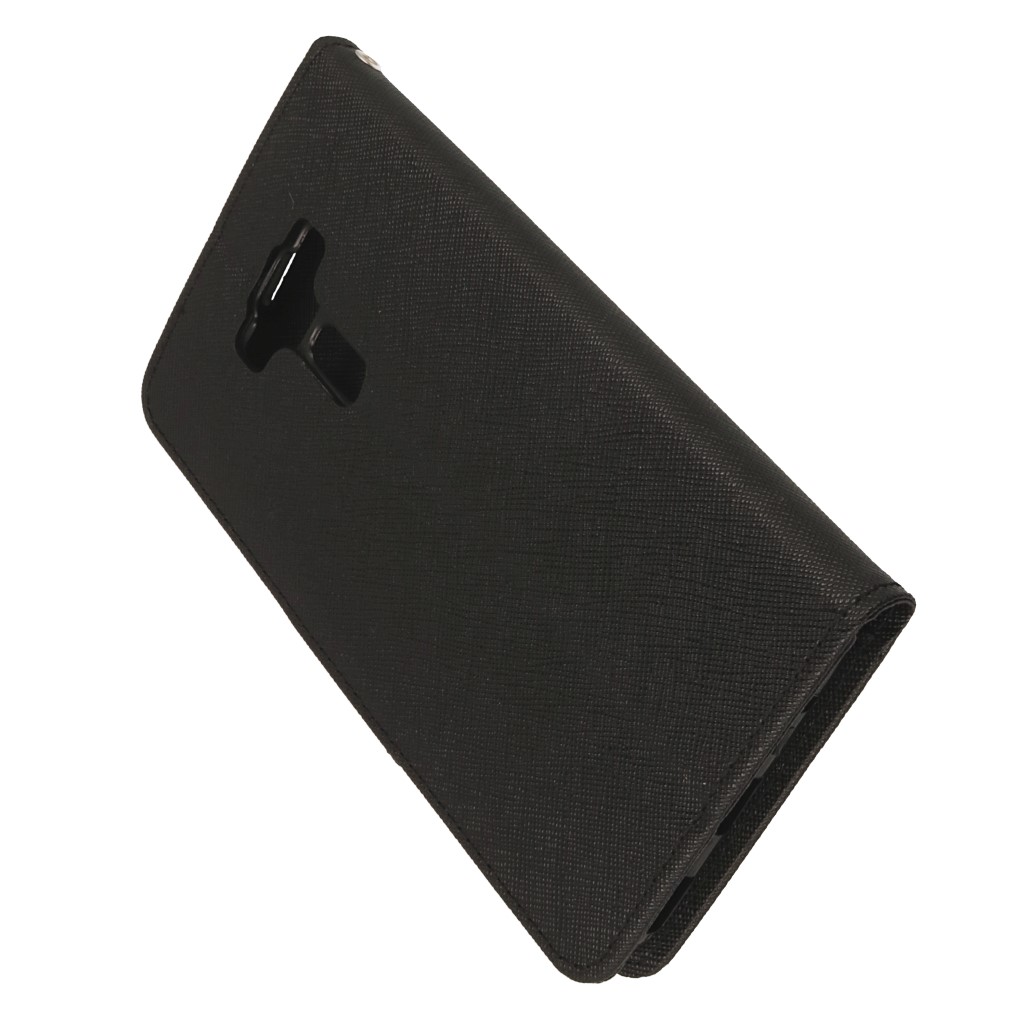 Pokrowiec etui z klapk na magnes Fancy Case czarne ASUS Zenfone 4 Selfie Pro ZD552KL / 3