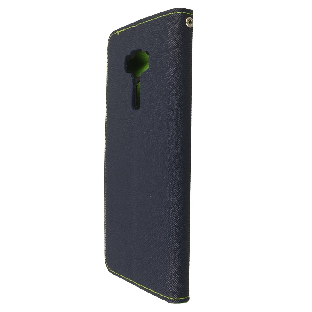Pokrowiec etui z klapk na magnes Fancy Case granatowo-limonkowe ASUS Zenfone 4 Selfie Pro ZD552KL / 5