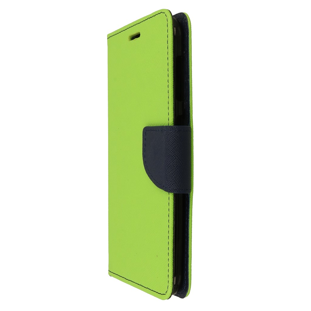 Pokrowiec etui z klapk na magnes Fancy Case limonkowo-granatowe ASUS Zenfone 4 Selfie Pro ZD552KL / 5