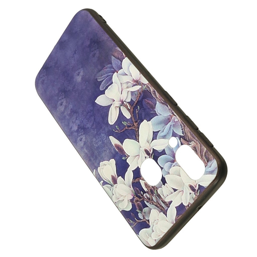 Pokrowiec etui Spring Flowers 3D niebieskie SAMSUNG Galaxy A41 / 3