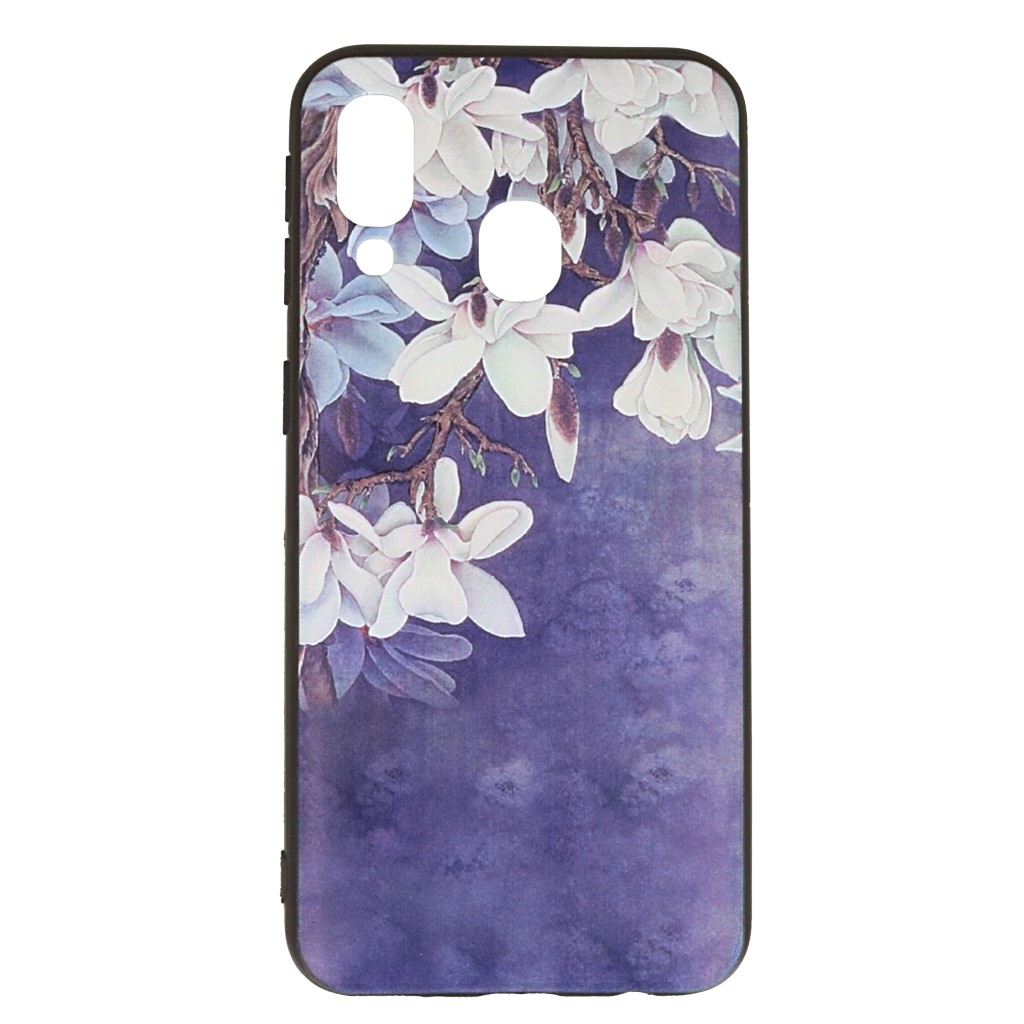 Pokrowiec etui Spring Flowers 3D niebieskie SAMSUNG Galaxy A41 / 5