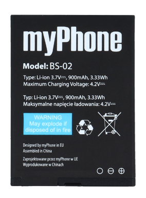 Bateria Myphone 1075/900mAh BS-02 myPhone Halo 2
