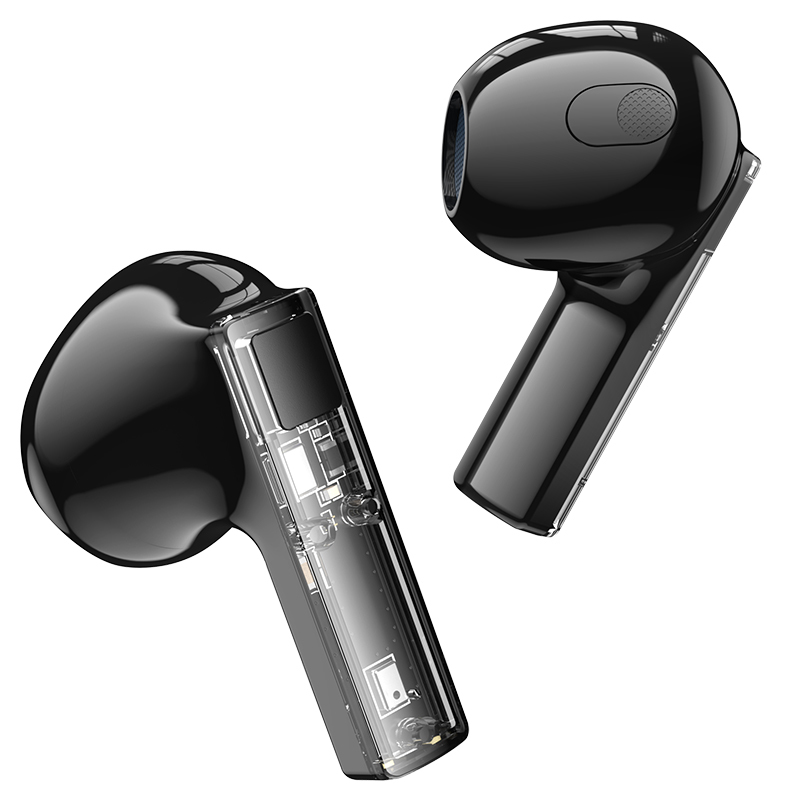 Suchawki Borofone Bluetooth TWS BW23 Crystal Bean Transparent Edition czarne / 2