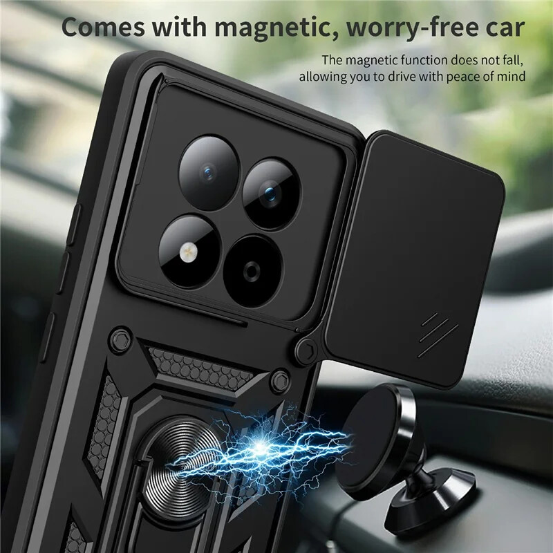 Pokrowiec Etui Camshield Case czarne Xiaomi Redmi Note 15 4G / 2