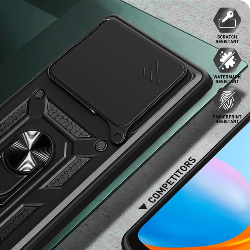 Pokrowiec Etui Camshield Case czarne Xiaomi Redmi Note 15 4G / 4