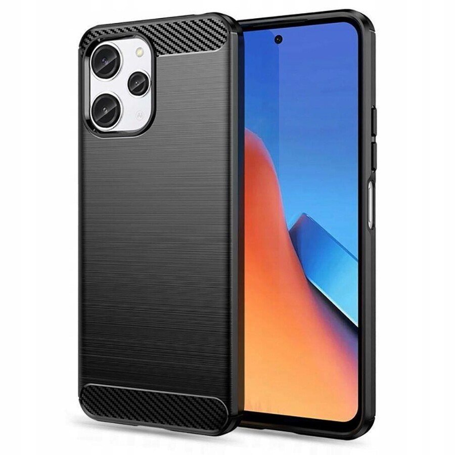 Pokrowiec etui pancerne Karbon Case czarne MOTOROLA Moto G37 Pokrowiec etui pancerne Karbon Case czarne MOTOROLA Moto G37