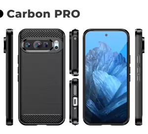 Pokrowiec Etui Carbon Pro czarne Google Pixel 9 Pro