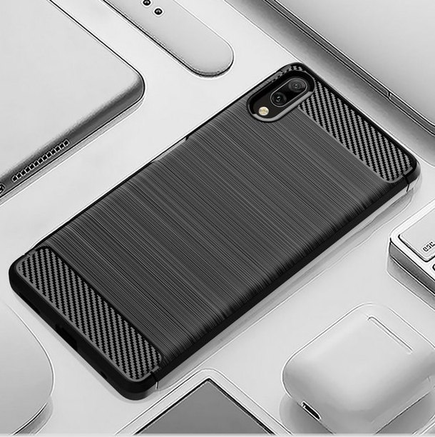 Pokrowiec etui pancerne Karbon Case czarne SONY Xperia L3 / 3