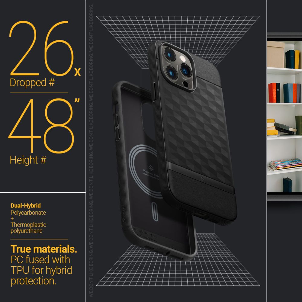 Pokrowiec Caseology Parallax Mag Magsafe czarne APPLE iPhone 14 Pro Max / 12