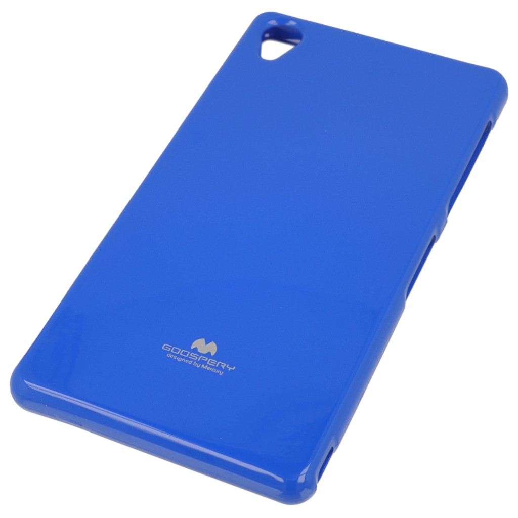 Pokrowiec etui silikonowe Mercury JELLY CASE niebieskie APPLE iPhone XS