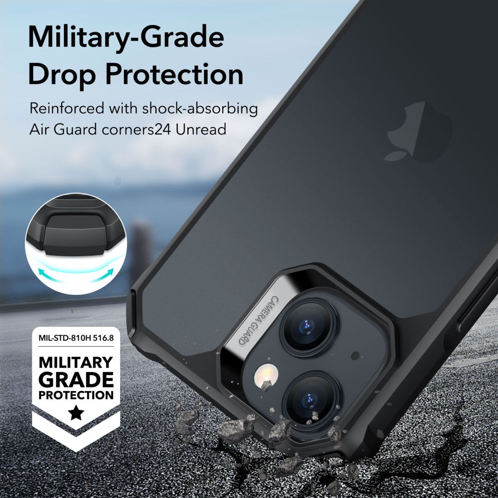 Pokrowiec Esr Air Armor Frosted czarne APPLE iPhone 15 / 3