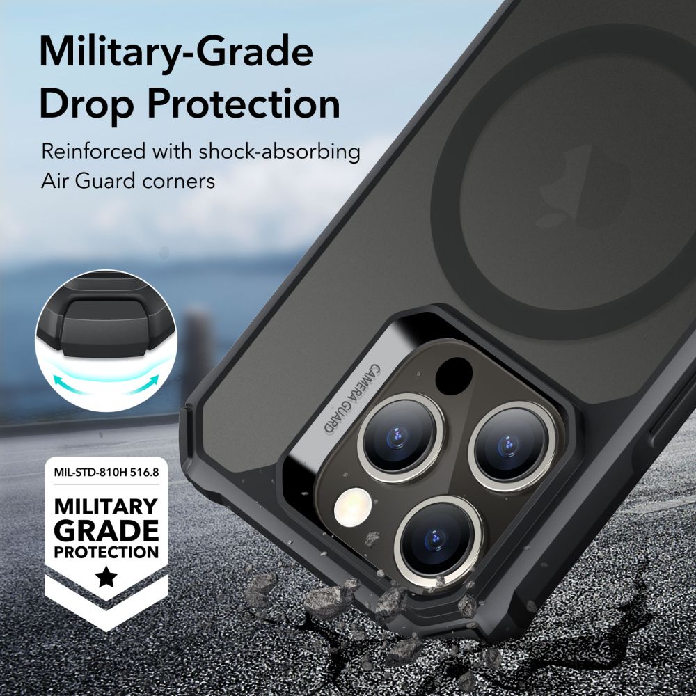 Pokrowiec Esr Air Armor Halolock Magsafe Frosted czarne APPLE iPhone 15 Pro / 4