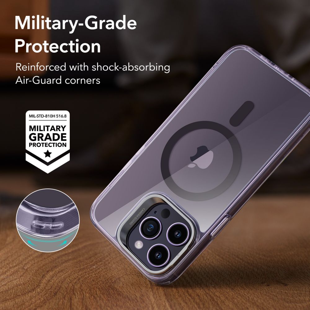 Pokrowiec Esr Classic Kickstand Halolock Magsafe przeroczyste/purple APPLE iPhone 14 Pro / 5