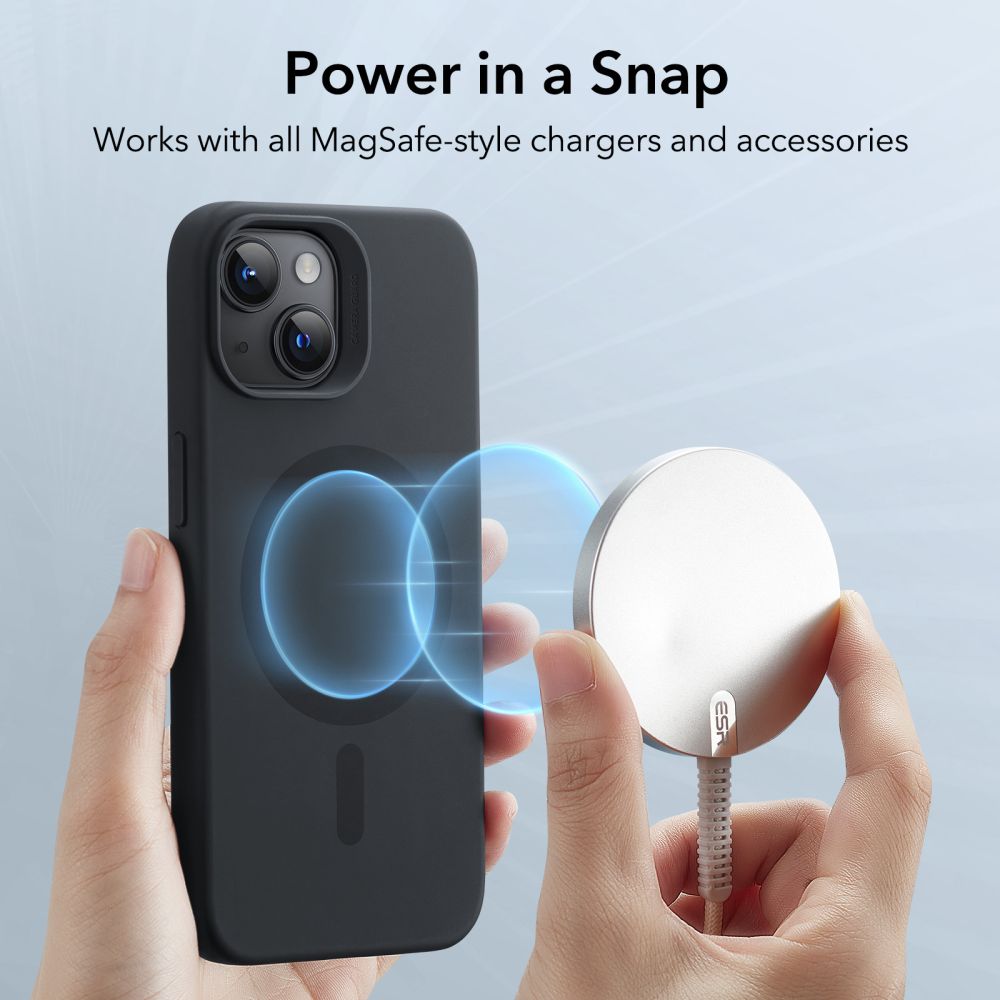 Pokrowiec Esr Cloud Halolock Magsafe czarne APPLE iPhone 15 Plus / 5