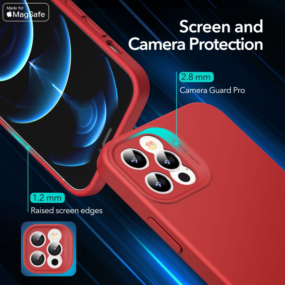 Pokrowiec Esr Cloud Soft Magsafe czerwone APPLE iPhone 12 Pro / 3