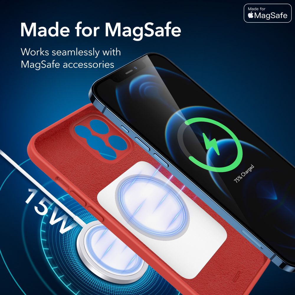 Pokrowiec Esr Cloud Soft Magsafe czerwone APPLE iPhone 12 Pro / 5