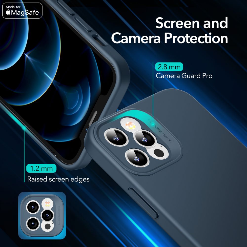 Pokrowiec Esr Cloud Soft Magsafe niebieskie APPLE iPhone 12 Pro Max / 5
