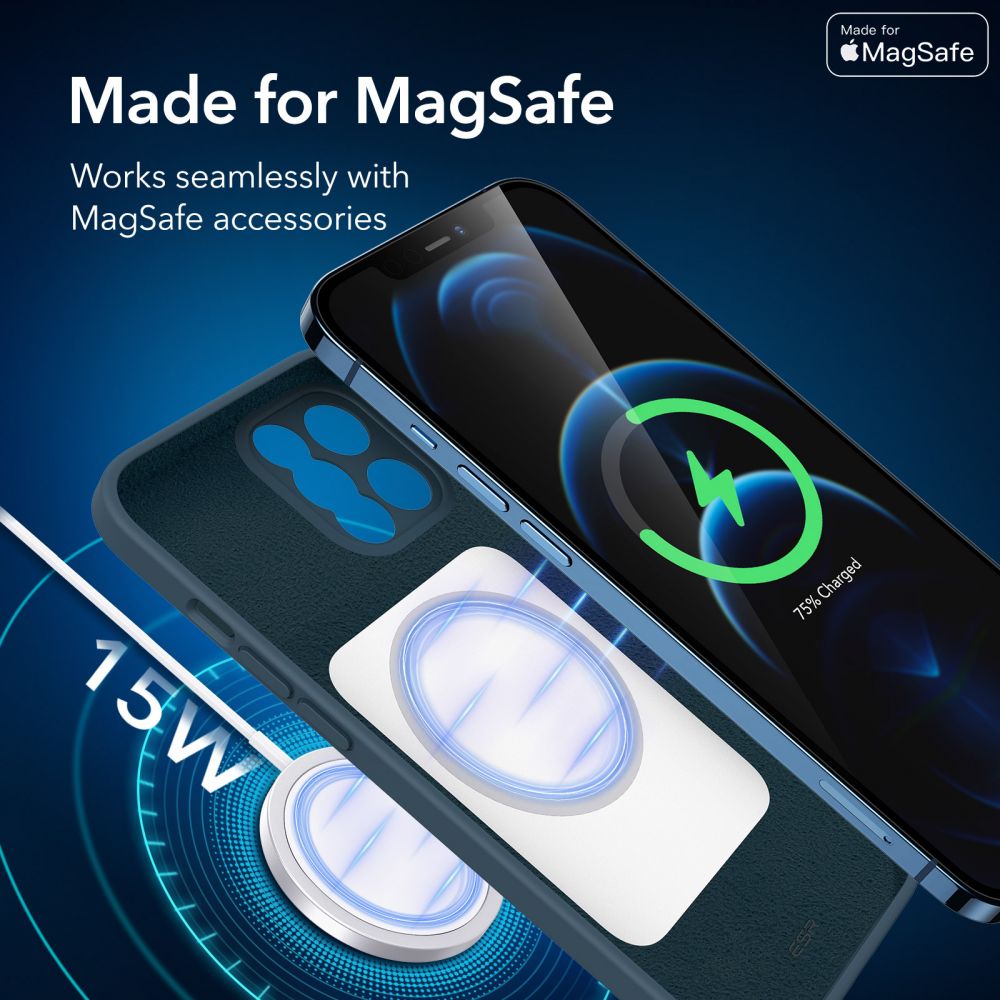 Pokrowiec Esr Cloud Soft Magsafe niebieskie APPLE iPhone 12 Pro Max / 6