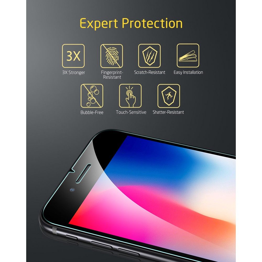 Szko hartowane Esr Screen Shield 2-pack Przeroczyste APPLE iPhone 7 / 9